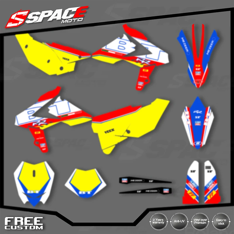 

SPACE Custom Motorcycle Graphics Background Decal for Beta 250 300 RR 2013 2014 2015 2016 2017 Enduro Stickers Kits 09