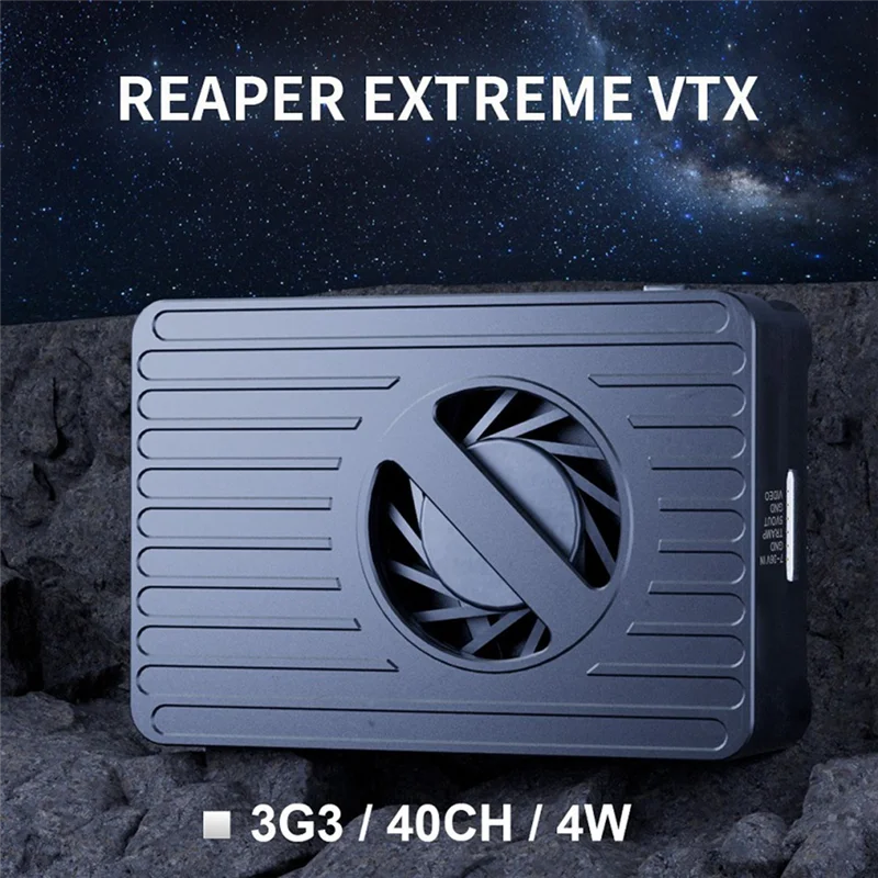 【Sleek Design】REAPER EXTREME 3.3G 4W VTX 40CH FPV Video Transmitter Module Build-In Mic 9-36V For Long Range FPV Racing Drone