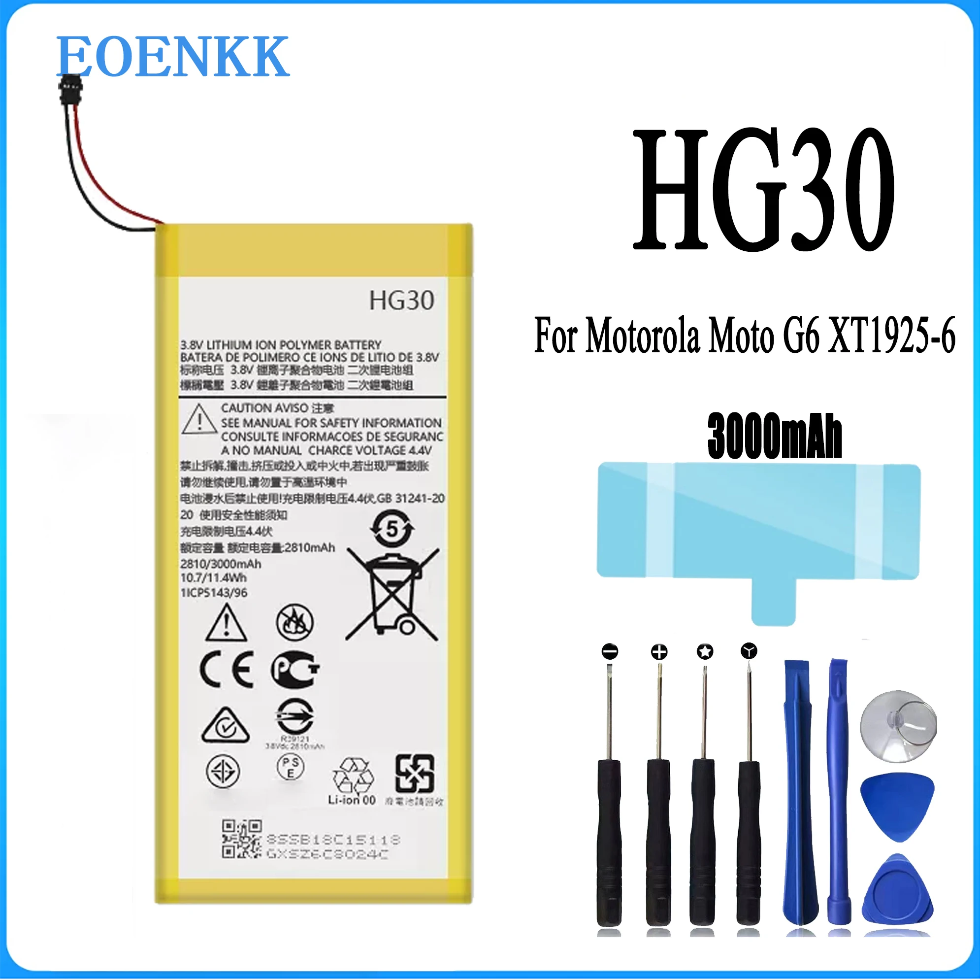 

HG30 Battery For Motorola Moto G6 XT1925-6 Battery Replacement Repair Part Original Capacity Mobile Phone Batteries Bateria