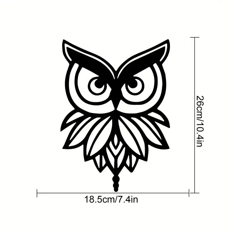 Búho de lujo para decoración del hogar, arte colgante de pared de Metal moderno para fiestas de cumpleaños, artesanías de hierro, decoración de habitación y hogar al aire libre, 1 unidad