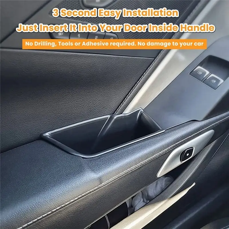 Powerful Inner Door Armrest Box Tray For Corvette C7 Z06 Z51 ZR1 Stingray Grand Sport 2014-2019
