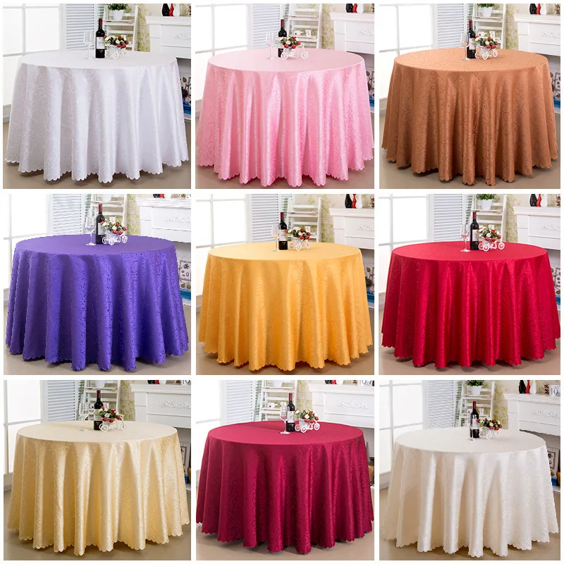 

White Birthday Party Tablecloth 100% Polyeater Table Overlays Round Table Cloths Wedding Decoration Banquet Dining Table Cover