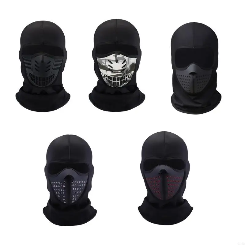 

Q22D Motorcycle Riders Balaclava Winter Punk Windproof Full Ear Coverage Head Cover for Cold Climate Activities