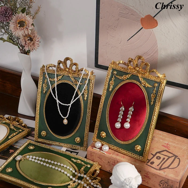 

Винтажная мягкая подушка, подставка для ювелирных изделий - фоторамка, стильный держатель для сережек, подставка для ожерелья, серьги, кольца, браслеты, рабочий стол