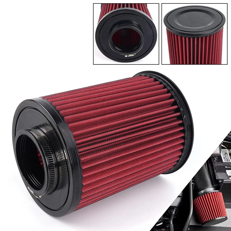 70MM High Flow Car Air Filter E-2993 Cold Air Intake Air Filter For Ford Focus Escape MKC RS-OFI106