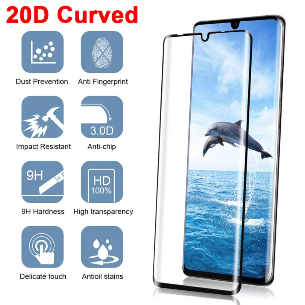 Screen protector 20D Full Cover Phone Glass for Xiaomi Mi 10 Curved Tempered Glass for Xiaomi Mi 10 Ultra Note 10 CC9 Pro