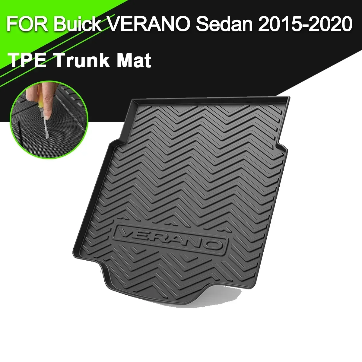 

Car Rear Trunk Cover Mat Rubber TPE Non-Slip Waterproof Cargo Liner Accessories For Buick VERANO Sedan 2015-2020