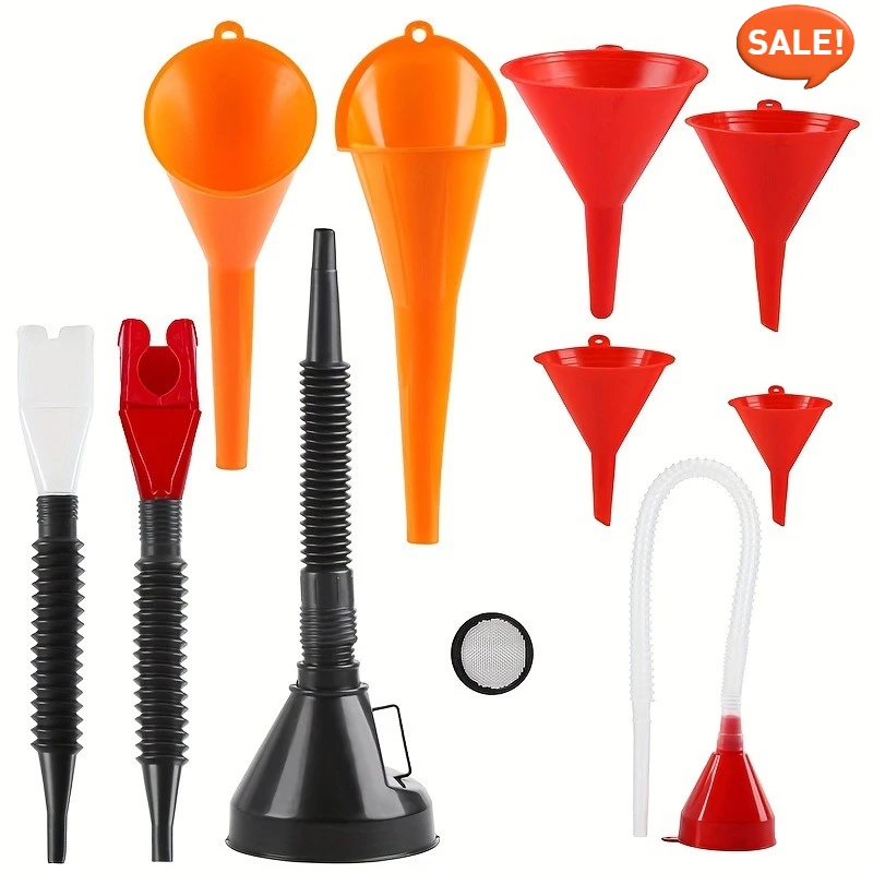 

10 комплектов автомобильных фильтров — мягкая конструкция с длинным воротником и широким горлышком, подходит для моторного масла/охлаждающей жидкости, герметичная транспортная жидкость для перекачки