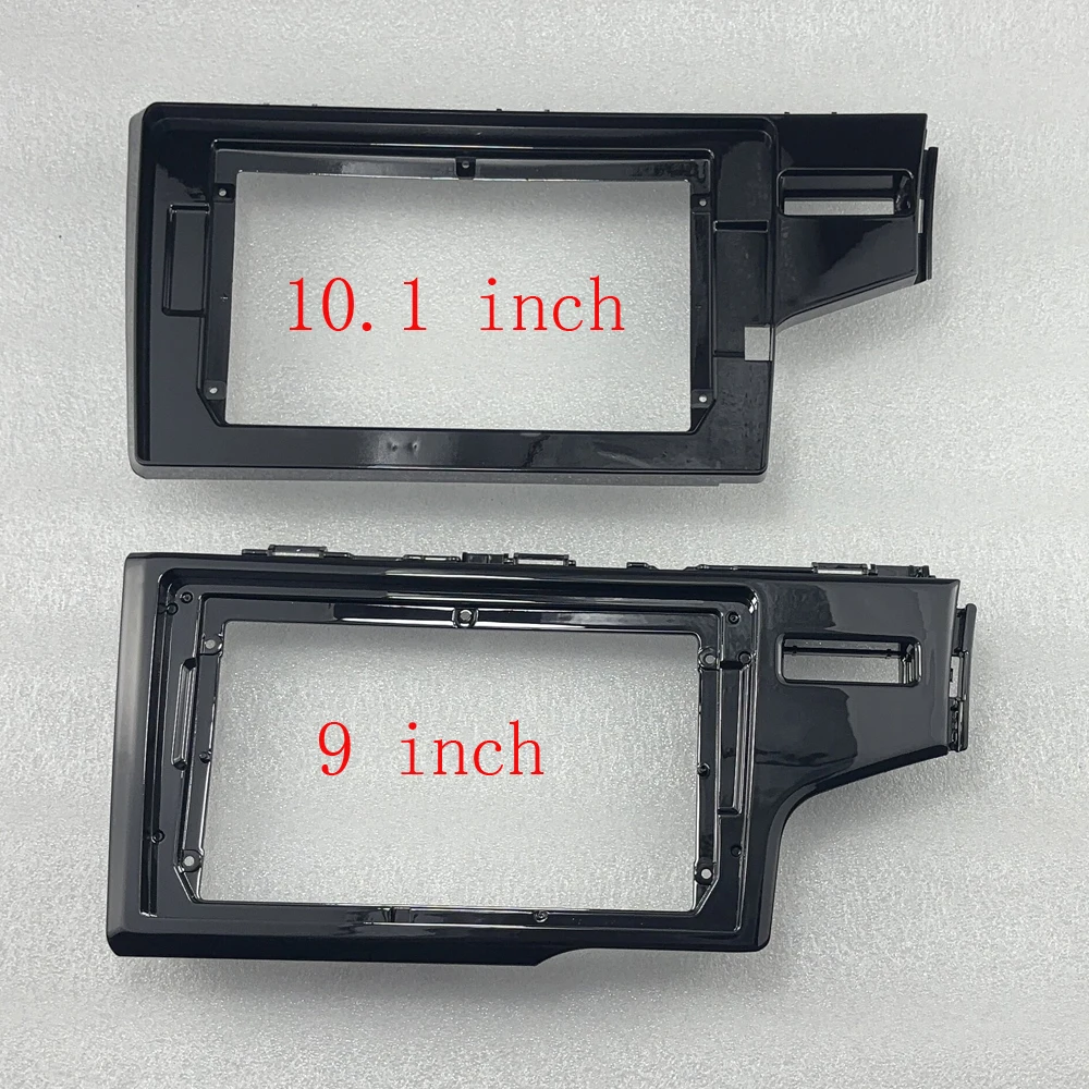 9/10 inch 2 Din For 2014-2019 Honda Fit JAZZ RHD UV BLACK Car Android frame Kit panel Center fascia cable video harness canbus