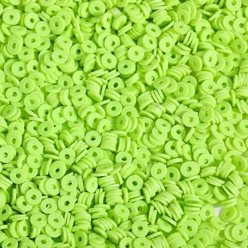 300 Stück 6mm Flache Runde Polymer Clay Perlen Handgefertigte Scheiben Lose Abstandsperlen für Schmuckherstellung DIY Armband Halskette Heishi Perlen – Detail 10