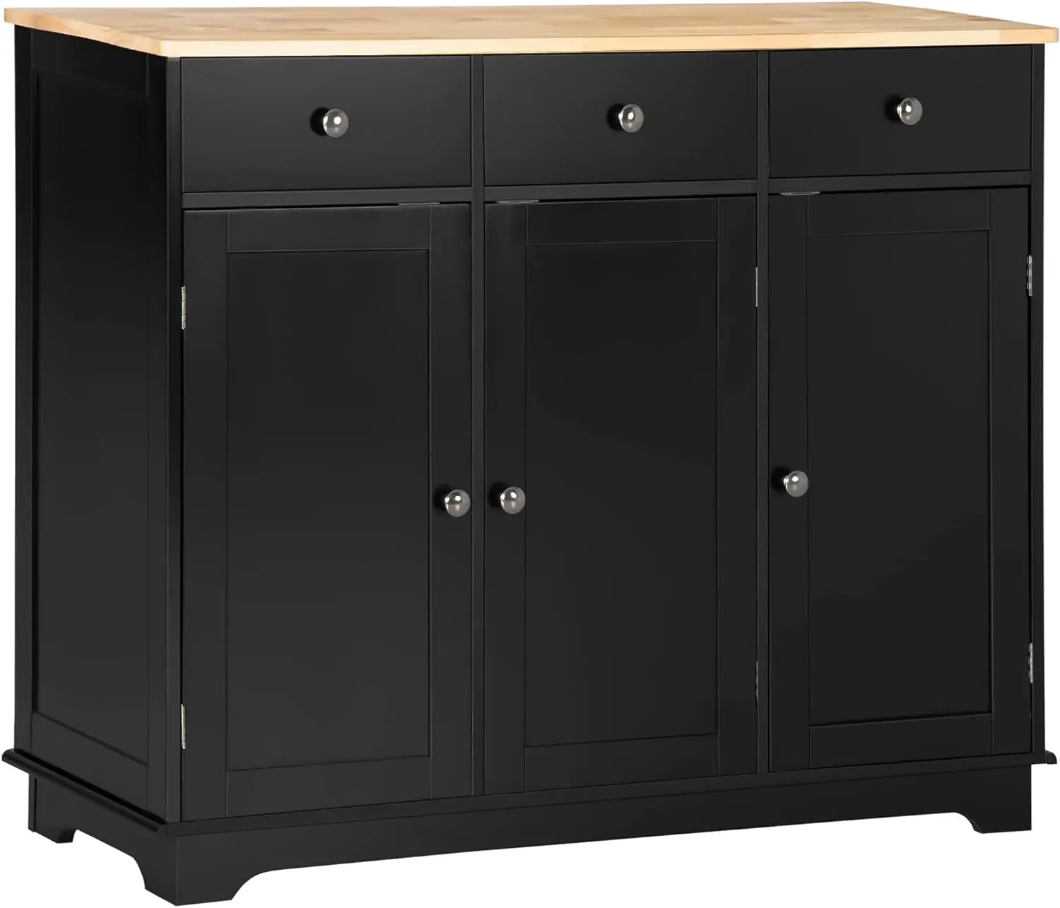 

Sideboard Buffet Cabinet, 2/3-Doors Kitchen Cabinet,Coffee Bar Storage with Drawers,Adjustable Shelf for Living Room and Hallway