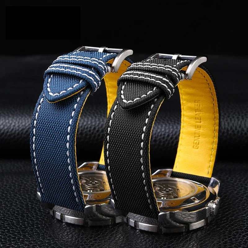 

For Breitling Avenger deep dive sea wolf yellow wolf Nylon high quality watch strap super Ocean series bottom belt 22mm