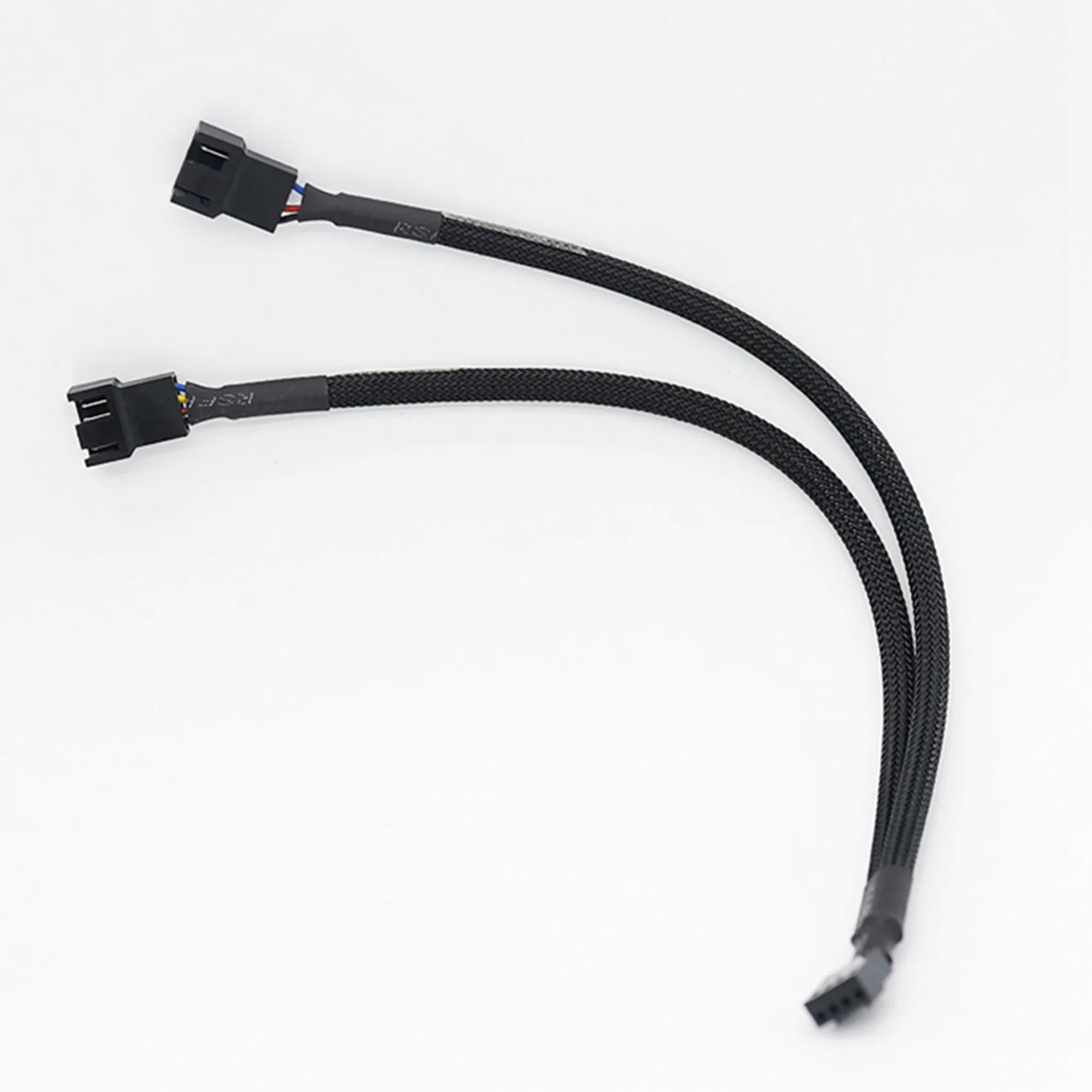 

A50I 2X 1 To 2 Way Braided Cable Y Splitter 3/4 Pin PWM Male Connector Fan Computer PC Fan Extension Adapter Cable