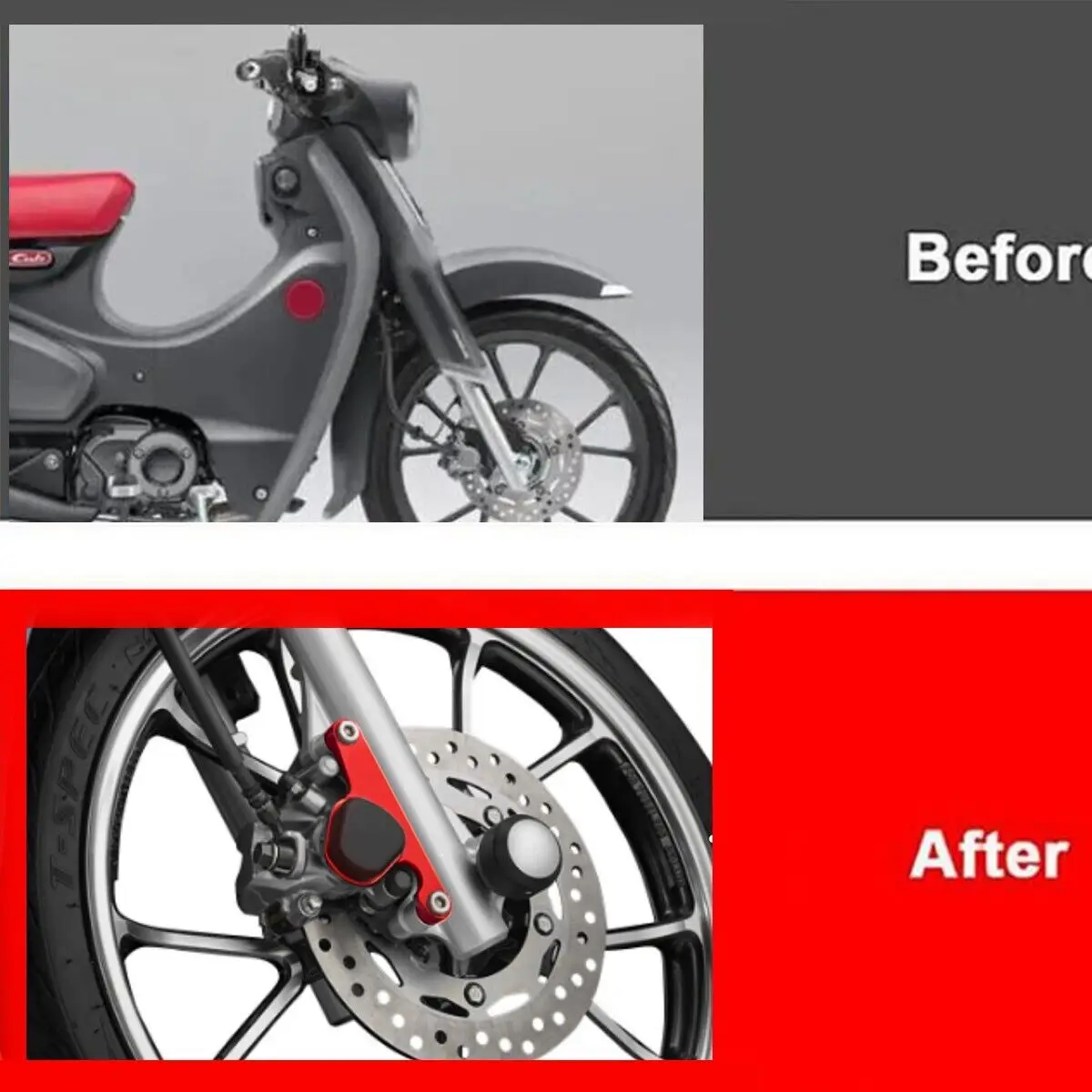 

CNC FRONT CALIPER BRAKE GUARD Protect Slider For Honda SUPER CUB C125 2018-2024 Brake Disc Rotor Guard Protect Slider