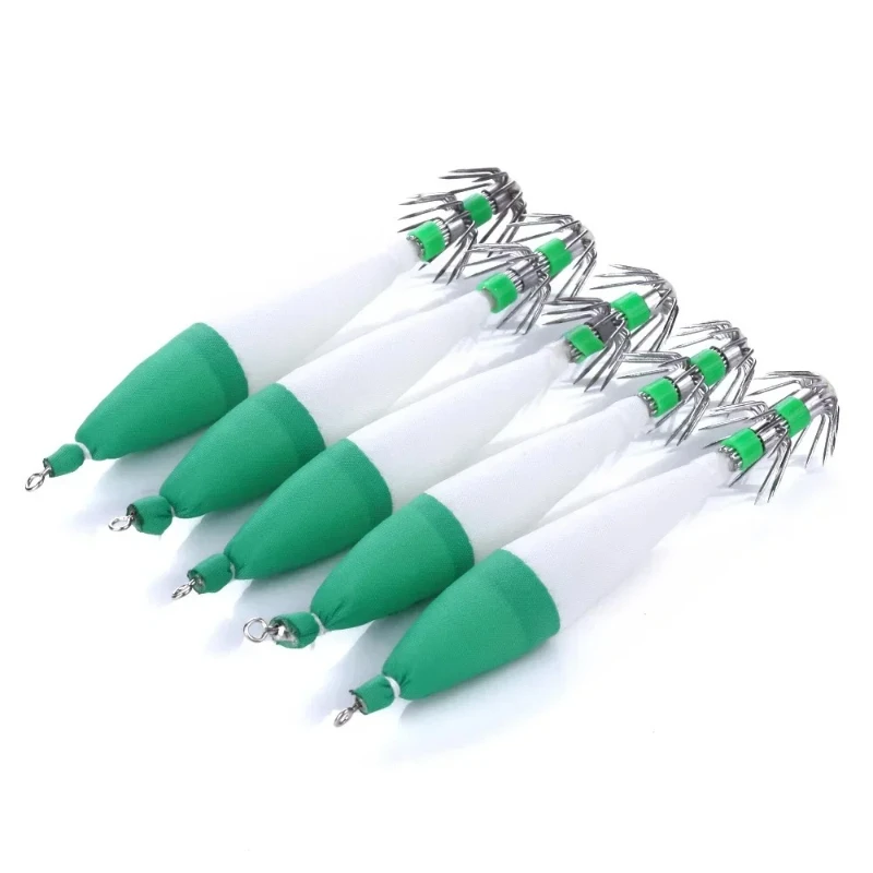 5 uds EGI cebo de calamar aguja de calamar luminosa pulpo de aguas profundas sepia anzuelo de calamar señuelo de Pesca Accesorios