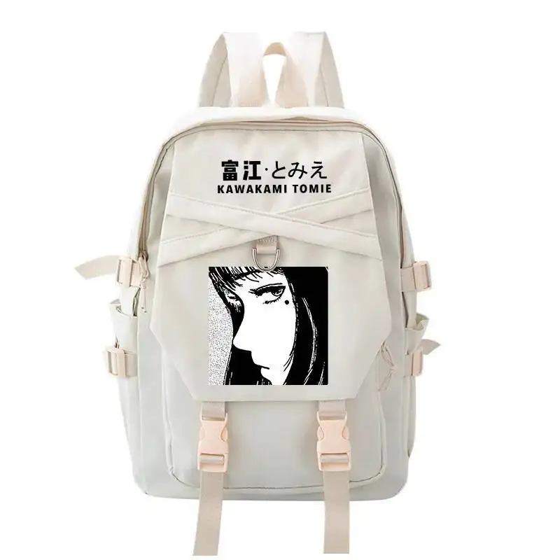 

Anime Game White Itou Junji Tomie Kawakami Student Teens School Bags Large Capacity Mochilas Backpacks For Gift