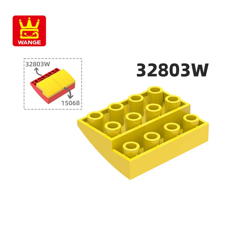 Wange 32803W 100g/38PCS 4x3 Reverse Curved Assemble Part Block Moc  Compatible with Brick DIY Children's Toy Assembly