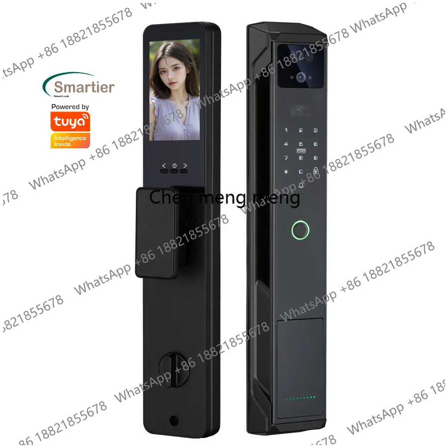 Smartier Palm Vein Fully Automatic Digital Door Lock 3d Face Recognition Biometric Fingerprint Tuya Smart Door Lock