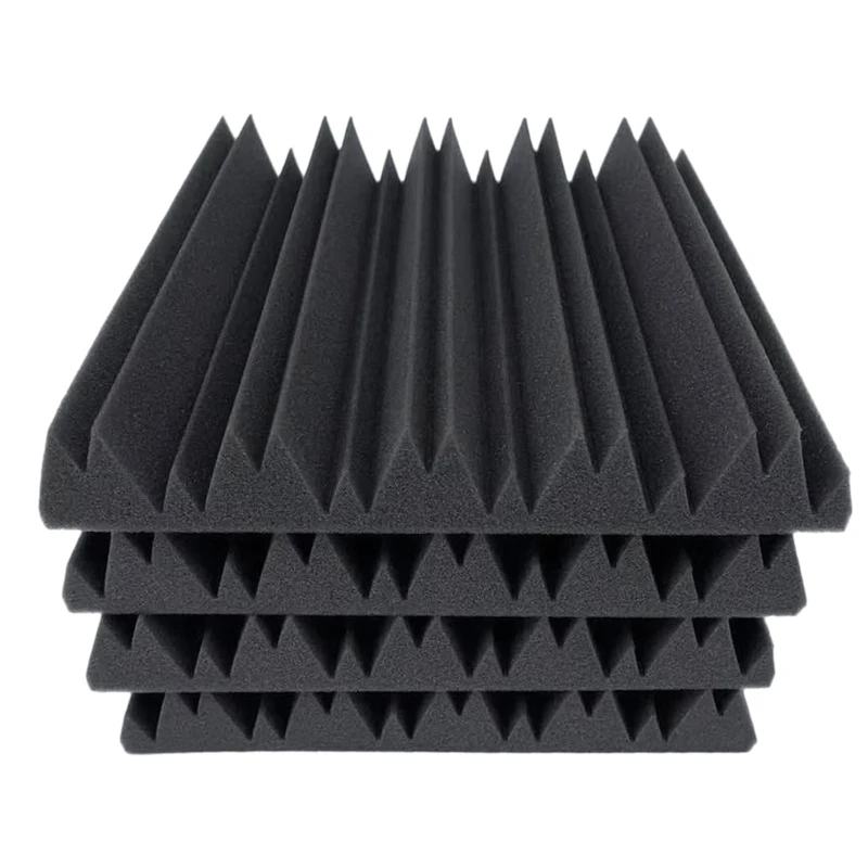 12Pcs Acoustic Foam Panels,2 Inchx12 Inchx12 Inch Foam Tiles With High Density Cancelling Foam For Recording Studios