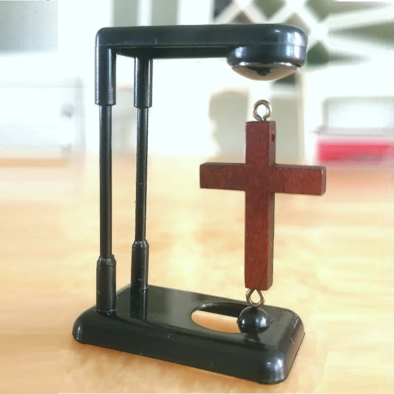 Ornamento Criativo de Cruz Flutuante, Sem Necessidade de Eletricidade, Decoração Geométrica Fantástica para Mesa, Cruz de Madeira Sólida, Decoração para Casa e Escritório, Presente