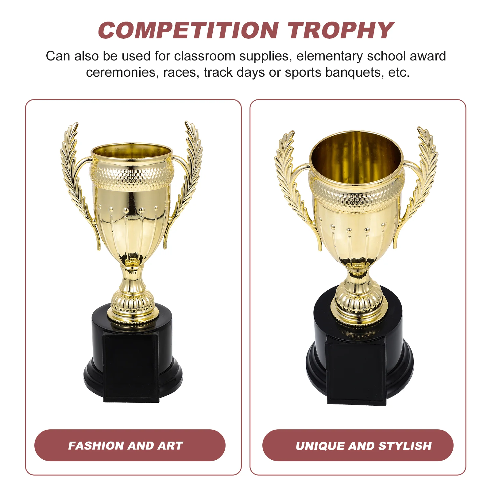 Children's Trophy Delicate Competition Smooth Golden Pvc Universal Compact