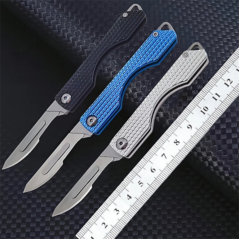 Outdoor Pocket Knife, Folding Scalpel Holder, Stainless Steel Utility Knife, Keychain Knife, Knife Carry-on