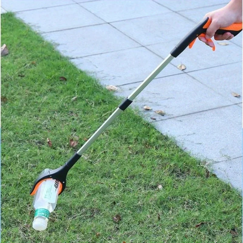 360° Rotating Clamp Garbage Grabber, 32 Inch Heavy Duty Foldable Litter Picker, Lightweight Reacher Tool for Seniors Outdoor Use
