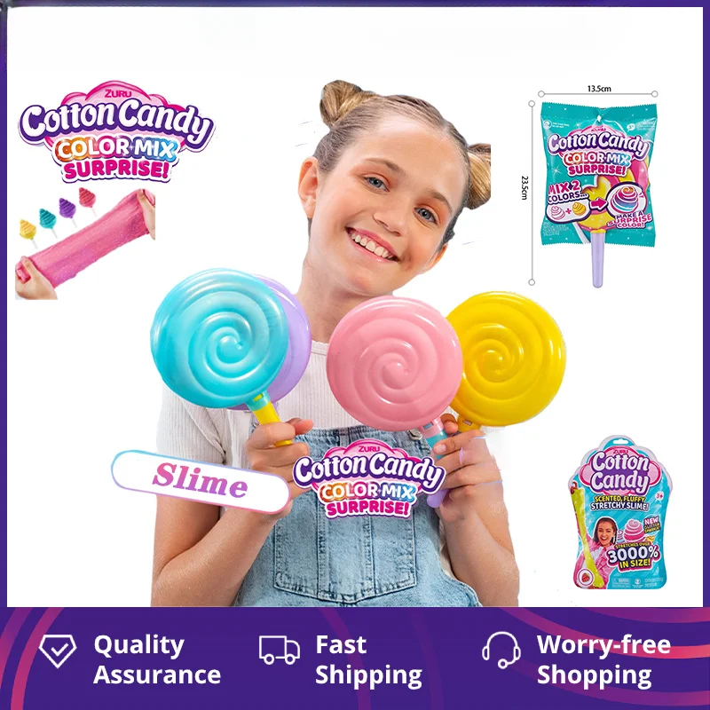 Zuru Cotton Candy Color Mix Surprise Slime Gift Toys For Girls Mi scented Fluffy Stretchy Slime Soft Plasticine Gum Polymer Clay