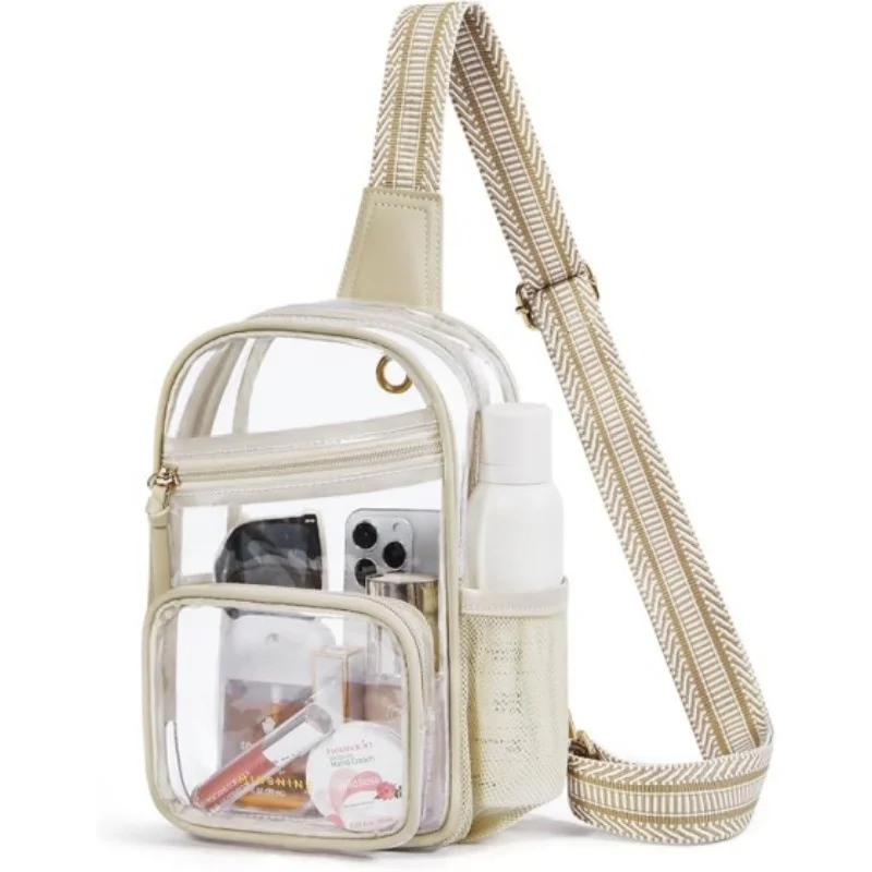 Casual Zipper Waterproof Clear Backpack Large Capacity Transparent Backpack School Bag Visible PVC Backpack Travel Bag For Women