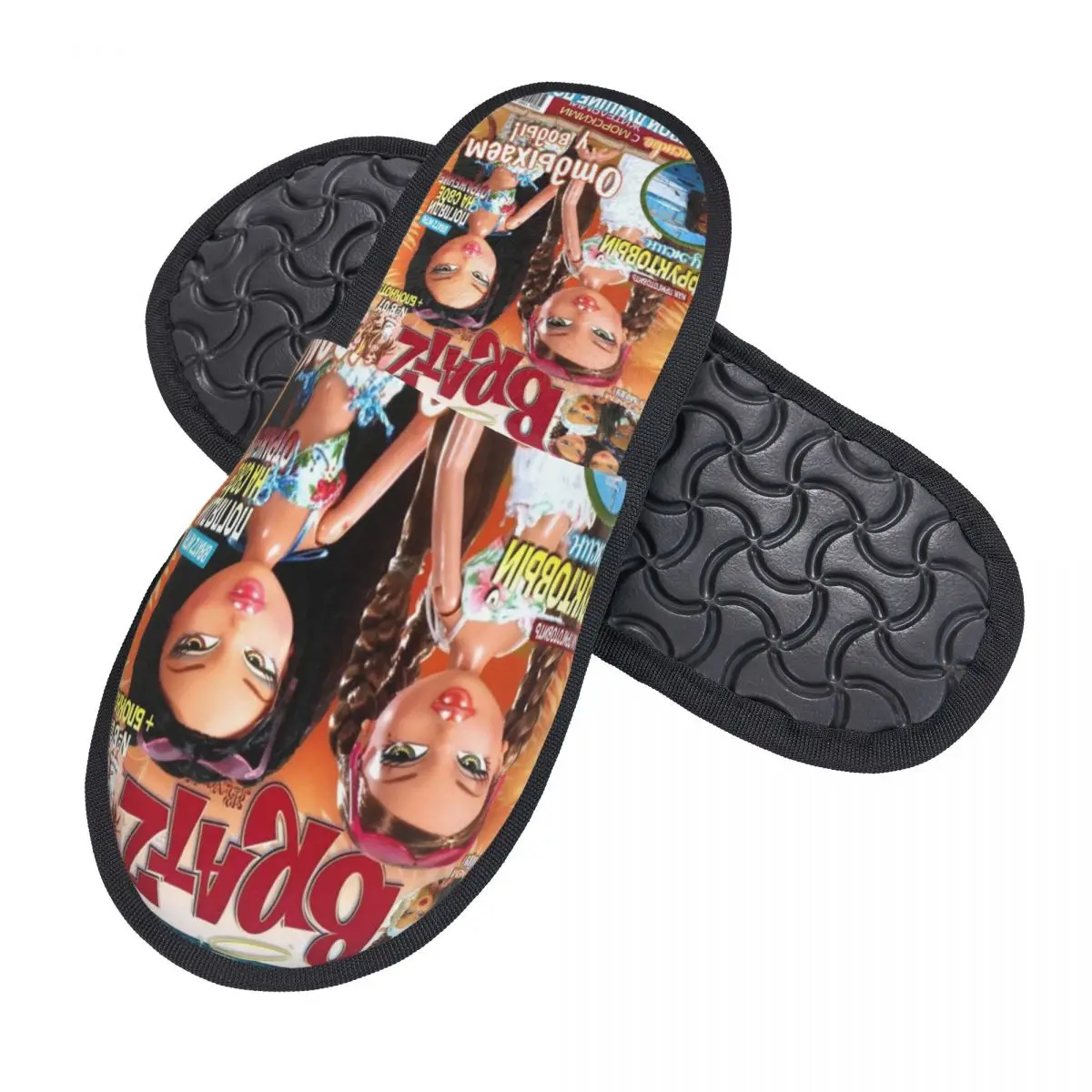 Custom Bratzs Doll Guest Slippers for Bedroom Women Tv Movie Cartoon House Slipper