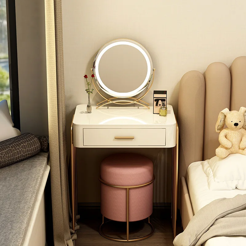Dresser modern simple small apartment dressing table bedroom small mini rock slab Internet celebrity