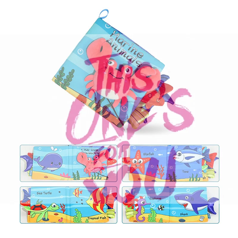 【BS】หนังสือผ้าเนื้อนุ่มสำหรับเด็ก ของเล่นหนังสือผ้ามีเสียง หนังสือผ้ารูปหางสัตว์ทะเล สำหรับเด็กทารก พัฒนาการในช่วงแรก ของเล่นเสริมพัฒนาการแบบอินเทอร์แอคทีฟ ของเล่นนุ่มสำหรับรถเข็นเด็ก