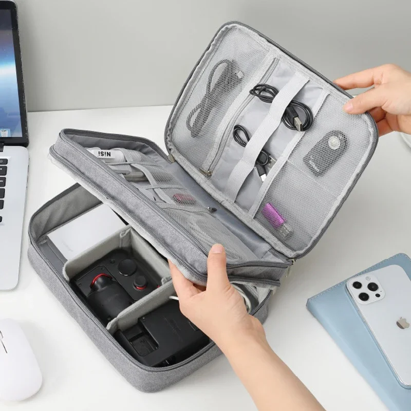 Cable Storage Bag Large Capacity Travel Electronics Organizer Watch Band Storage Earphone Cosmetics Storage Bag