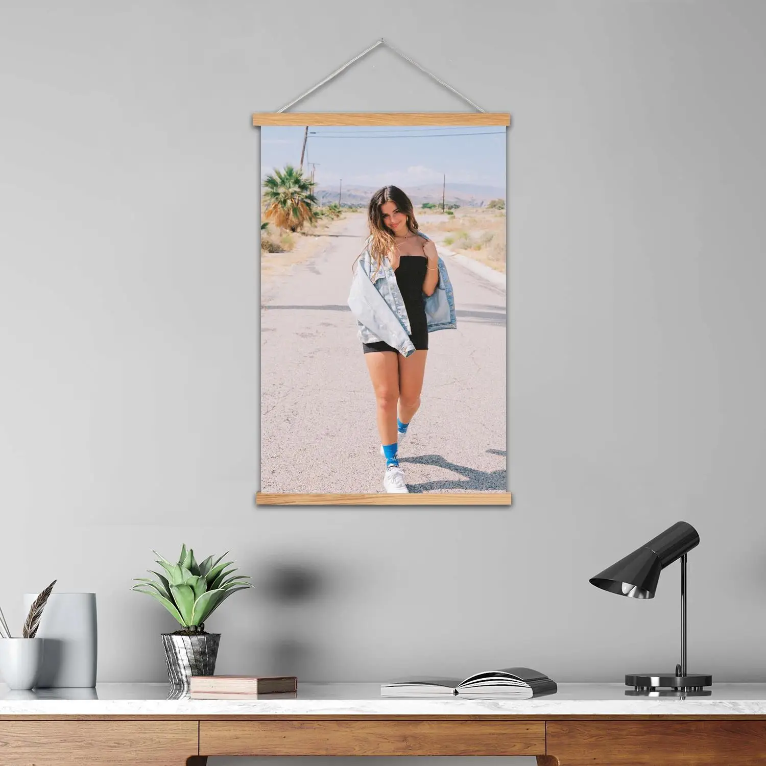 أديسون راي مؤطرة جدار اللوحة قماش ملصق فني وفن جدران، ديكور غرفة نوم الأسرة الحديثة، الملصقات، اللوحة الزخرفية