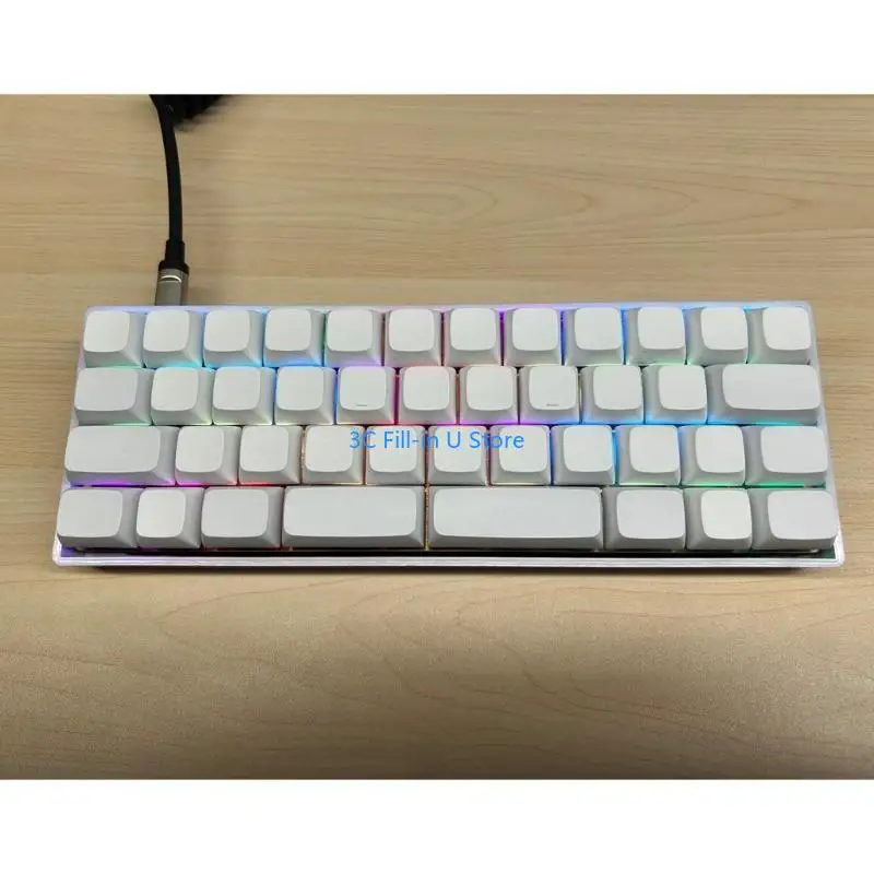 G8TA 61 PBT Blank Keycaps XDA PROFILS GAMERS NON LETTRE KEYCAP blanc pour les commutateurs Keyboards mécaniques