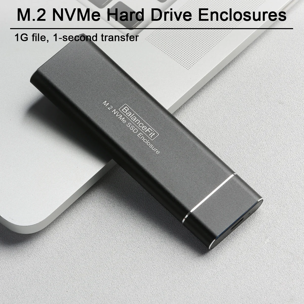 

M.2 NVMe SSD Enclosure, USB 3.1 Gen 2 to NVME M-Key/(B+M) Key Solid State Drive External Case, for 2230/2242 /2260/2280 SSDs
