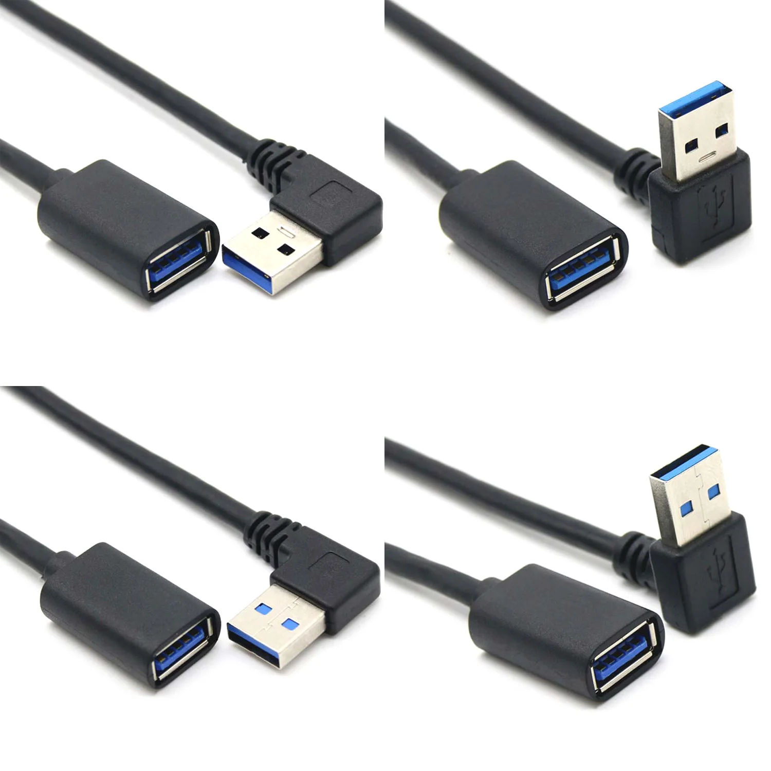 

USB 3.0 Extension Cable Male To Female Adapter Cord Data Sync USB 3.0 Extension Cable 90 Degree Angle Right / Left Up/down