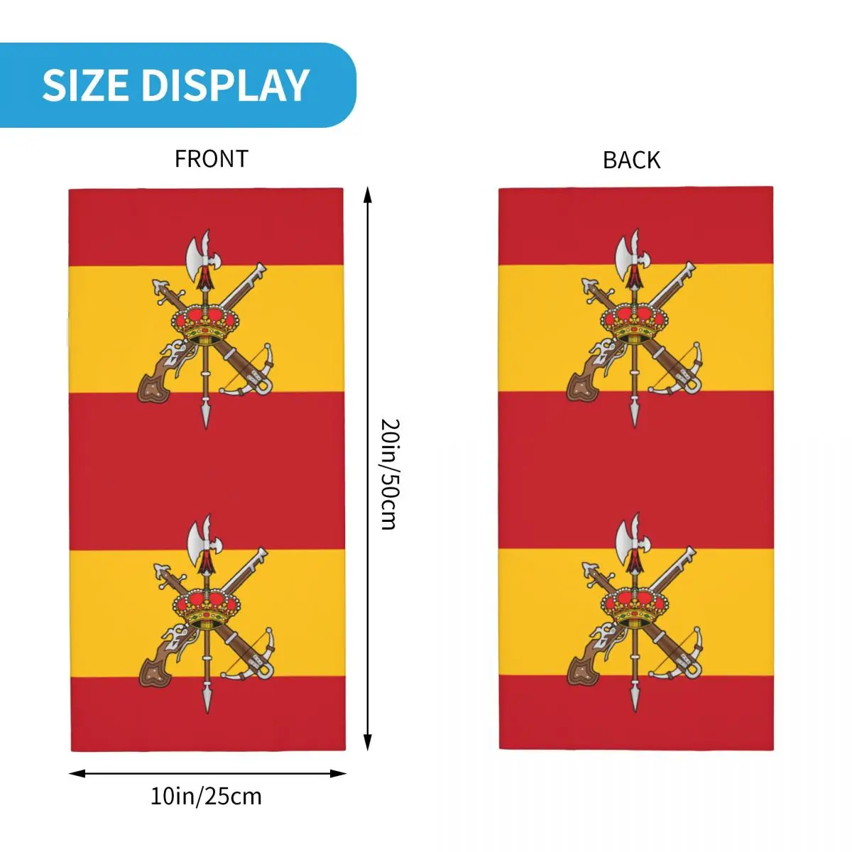 Spanish Legion Flag Bandana Neck Gaiter for Ski Hunting Men Women Wrap Scarf Spain Army Proud Headband Warmer