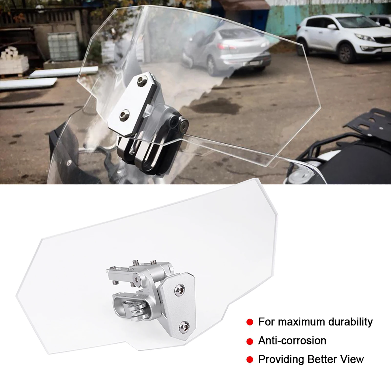 Motorcycle Windshield Extension Universal Adjustable Windscreen Wind Deflector for DUCATI/Benelli Heighten Windscreen Accessory