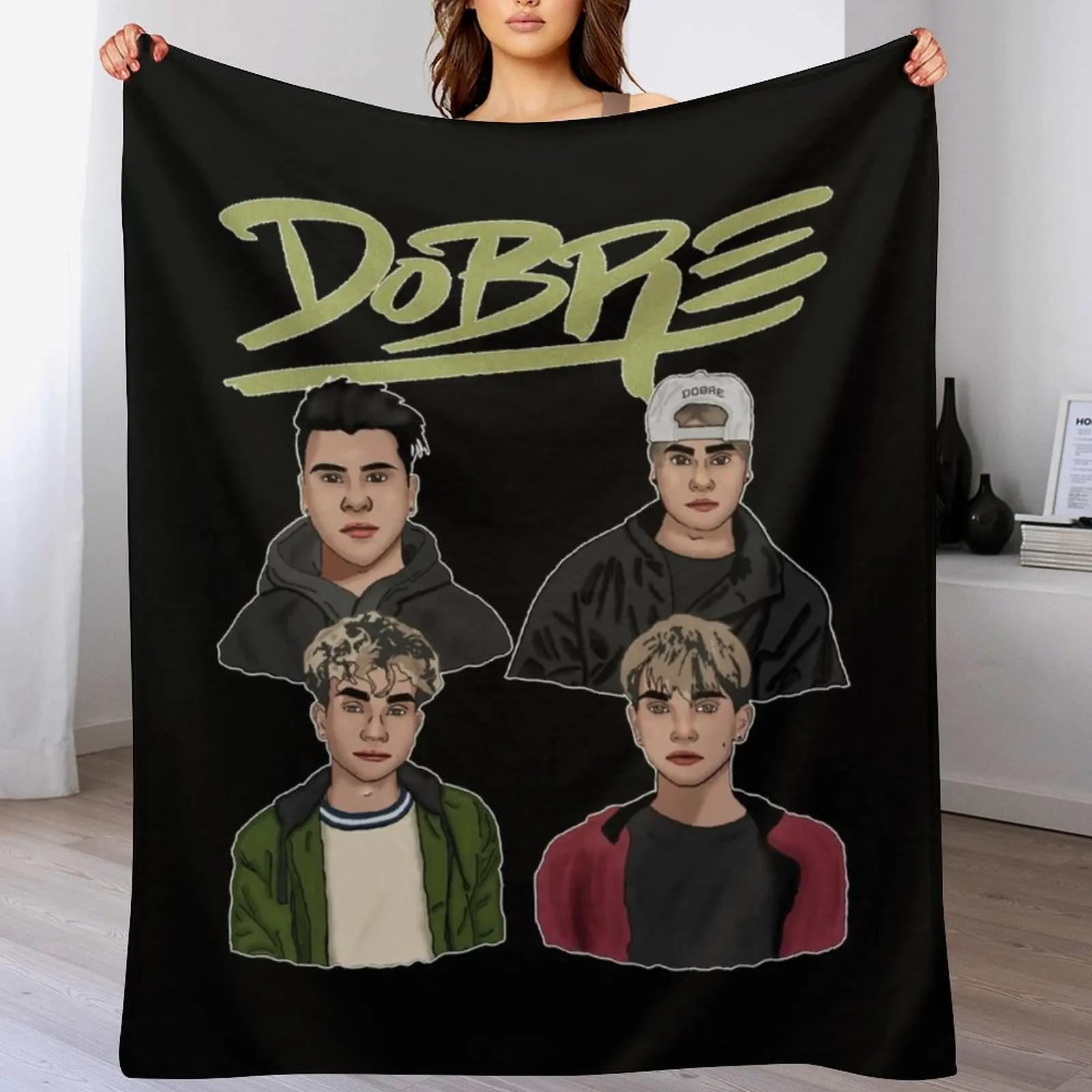 

Dobre Brother Twins Merch Throw Blanket halloween Summer Nap Blankets