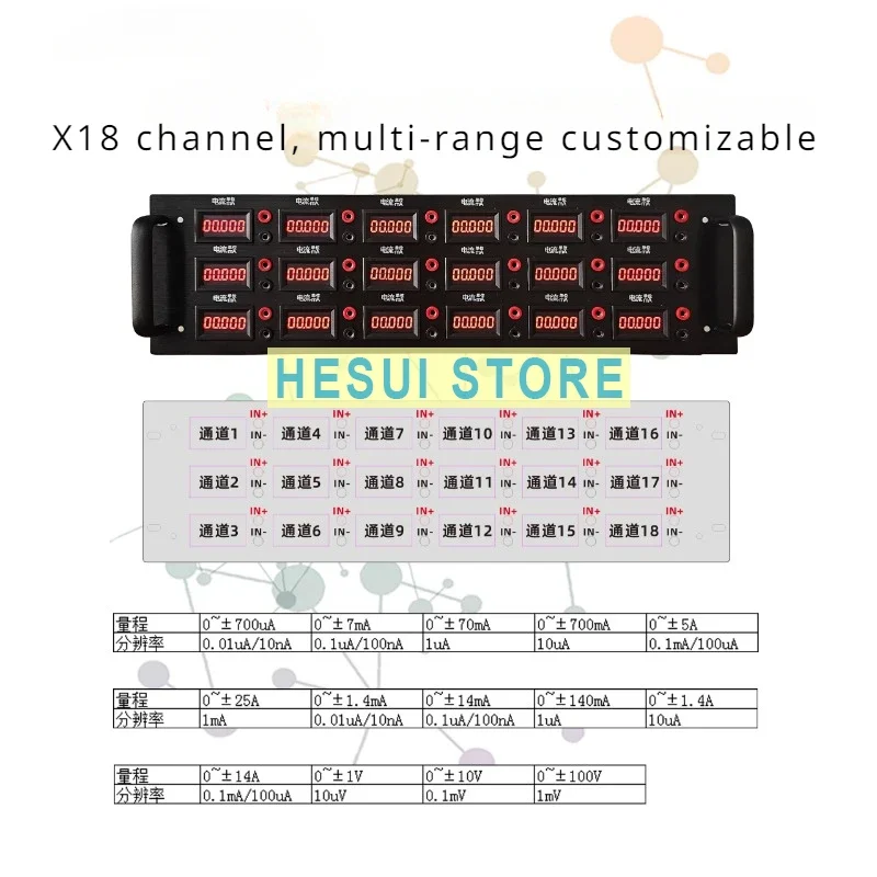 18-channel low power analyzer high precision digital display multiple DC voltages