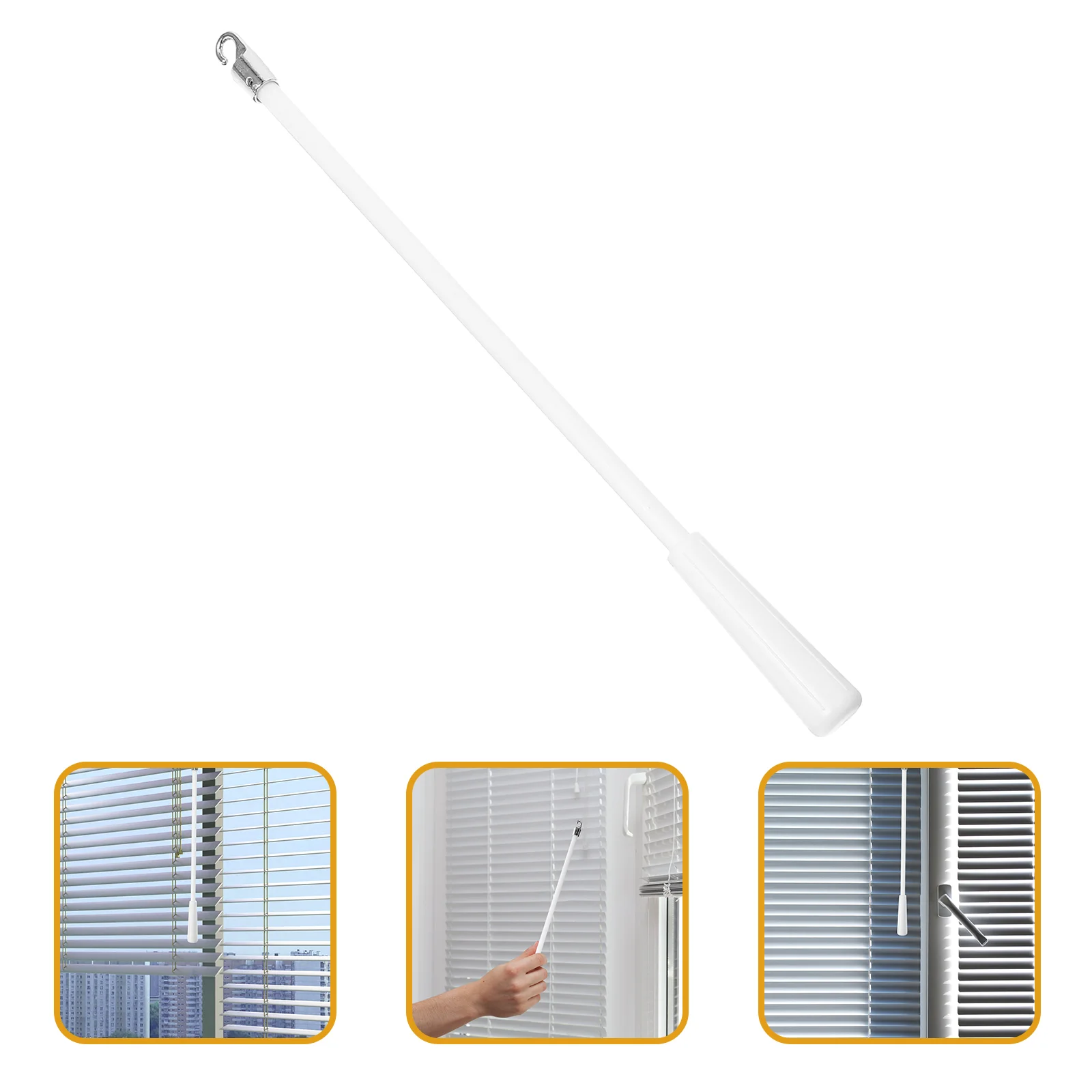 Pleated Curtain Accessories Blind Stick with Hook Drapery Rods Wand Opener Pull Window