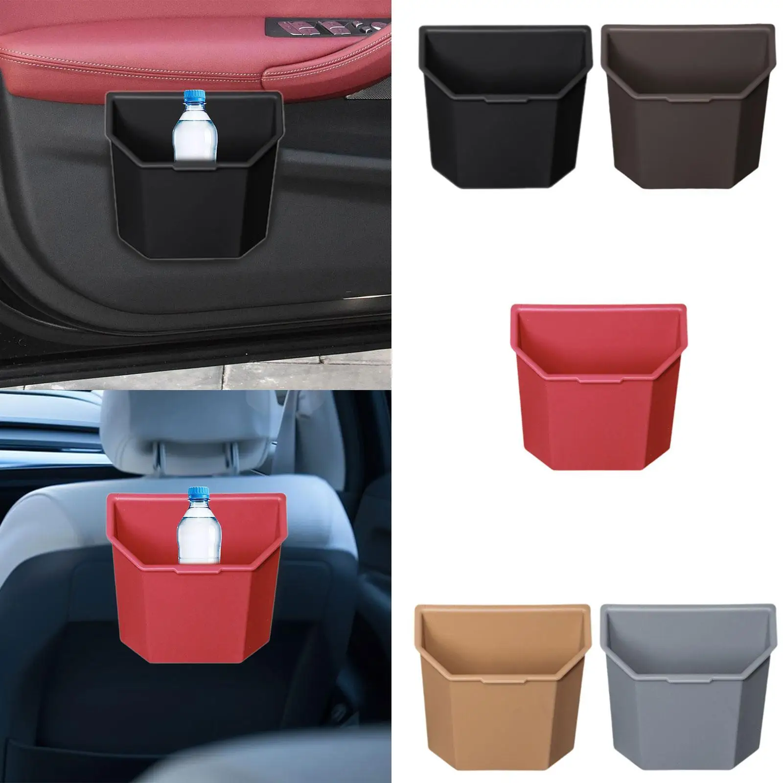 Car Garbage Can Replacement Wastebasket Sturdy Rear Center Console Organizer