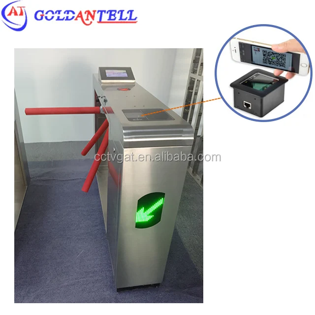 Ce Certificated Automatic Barrier System Turnstiles Tornello with QR Code & RFID Card Reader Extension