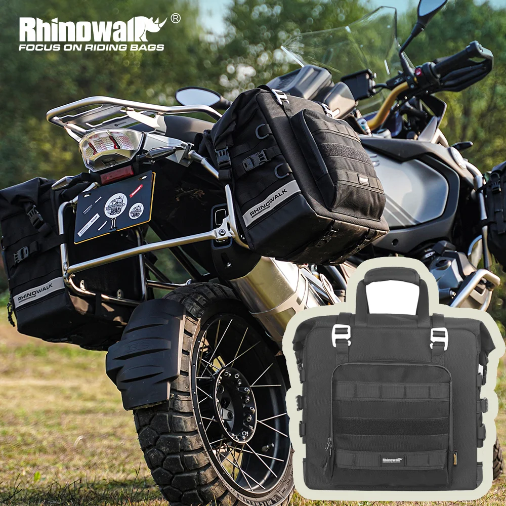 

Rhinowalk Motorcycle Quick Release Side Bag Waterproof Motor Saddle Bag With Support Board Rainproof Bag Rack Bag 1 Piece Sale