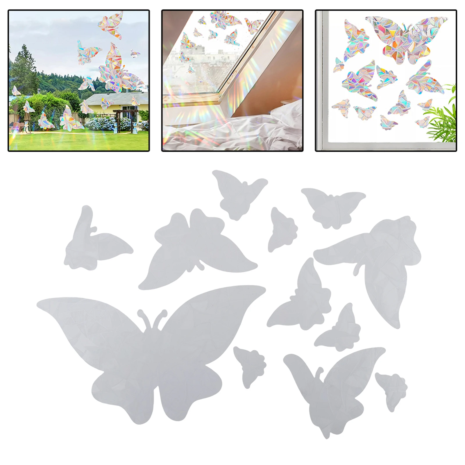 Brightening Room Bird Protection Anti-Collision Decal Decorative Touch Easy Installation Eye-Catching Decoration