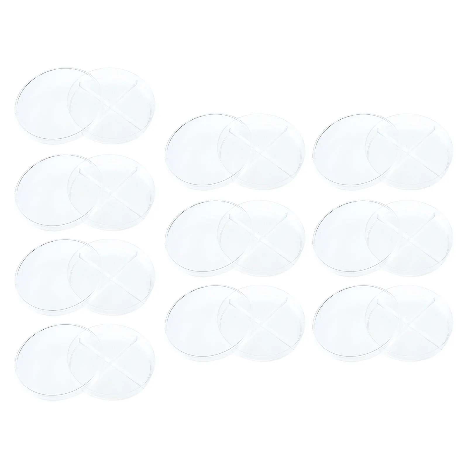 

10 шт. Прозрачные пластиковые чашки для клеточных культур с четырьмя отсеками, учебное пособие для научных экспериментов, профессиональное.