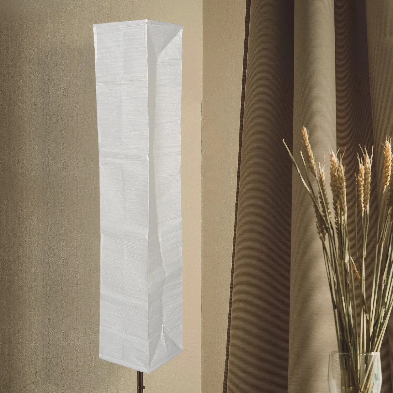 

Японский бумажный складной светильник-шар для пола, сменный, с мягким светом, для гостиной, спальни, офиса, современный минималистичный домашний светильник