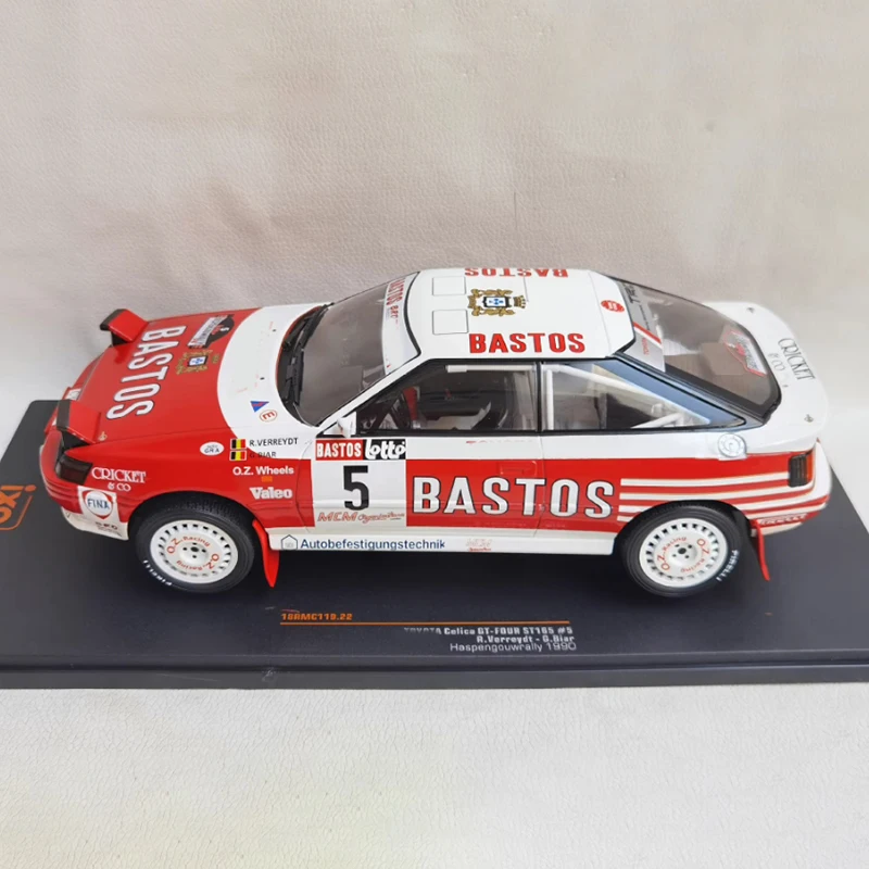 

IXO масштаб 1/18 1990 г. TYT CELICA GT FOUR # 5, модель автомобиля из сплава, статическая коллекция, украшенные праздничными игрушками, сувенирный подарок