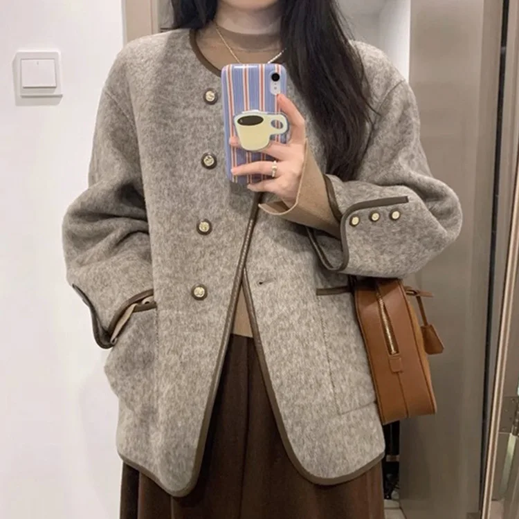 

Short Woolen Jacket Women's Spring Outfit 2025 New Pre-autumn Xiaoxiang Korean High-end Coat
